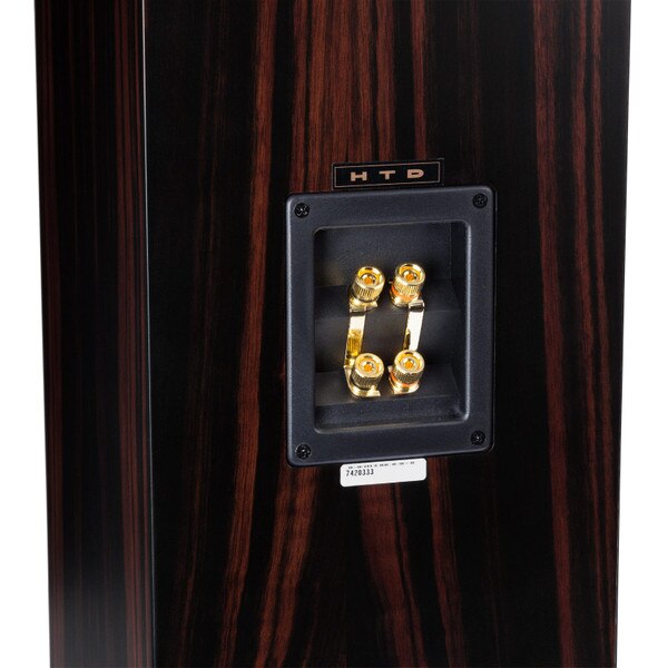 Level Three Tower Speaker - Macassar Ebony - Back - Close-up of Cable Terminals